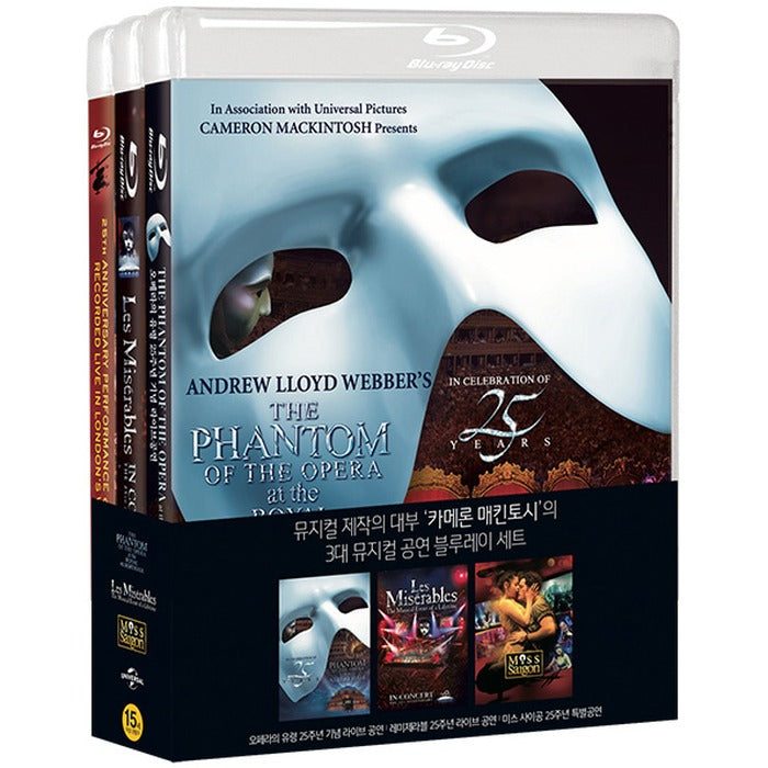 [Blu-ray] Collection Of 3 Musical Performances [Limited Edition] - Phantom Of The Opera + Les Miserables + Miss Saigon [25Th Anniversary Live]